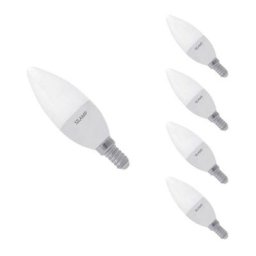 Ampoule led E14 8W 220V C37 180° (Pack de 5) - Blanc Neutre 4000K - 5500K - Blanc Neutre 4000K