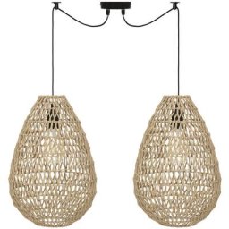 Suspension Etel - métal - D28 cm Atmosphera créateur d'intérieur - Beige