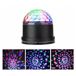 Boule Disco, Boule a Facette 12W 51 LEDs 12.5x12.5x13CM Lampe de Scène Lumière Soirée Lumière Fête