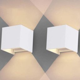 Applique murale led IP65 Extérieur Chambre à coucher Moderne Lampe Up Down Lampe 12W Blanc Blanc