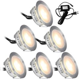 Lot de 6 φ55mm IP67 imperméabilisent la basse tension 12V - Lumière chaude