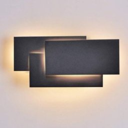 24W LED Appliques Murales Interieur Noir Simple Design Murale Applique pour Couloir Escalier Salon