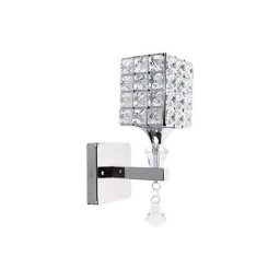 Applique murale style moderne pendentif en cristal Porte-lumière avec Power Pull commutateur Lampes
