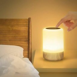 Minkurow Dimmable Lampe De Chevet Tactile, Lampe Led Sans Fil a Pile Avec 4 Couleur Changeante Et 3