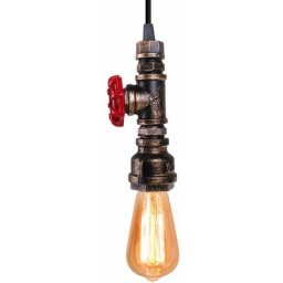 Lustre Suspension Rétro Vintage en Fer Plafonnier Design Robinet Luminaire E27 pour Café Bar