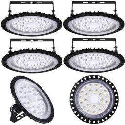 5PC Suspension ufo 6000K led Rond Industriel Projecteur - 100W
