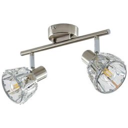 Plafonnier à intensité variable 'Kosta' en métal pour salon & salle à manger - nickel satiné,