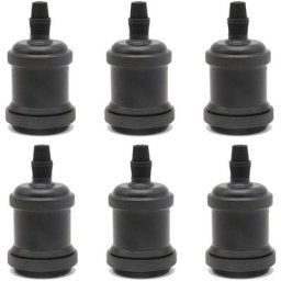 Stoex - Lot de 6 Vintage led Lighting E27 Edison Douille Ampoule Support de Lampe Suspension