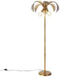Botanica - Lampadaire Rétro - 2 lumière - h 1560 mm - Doré/Laiton - Rétro - Éclairage intérieur