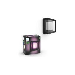 Hue White & Color Applique murale Extérieure econic en aluminium, Noir, fonctionne avec Alexa,