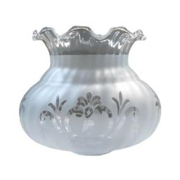 Abat-jour en verre mat sevilla avec embouchure de 5 cm