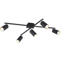 Trio Lighting - Plafonnier Marley Noir Mat 5x35W GU10 - Noir