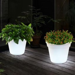 Pot de fleur solaire à led pot de fleur pot de fleur lumineux Eclairage solaire pour pot de fleur,