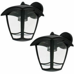 Arum Lighting - Lot de 2 Appliques murales alicante extérieur métal pour jardin Noir E27