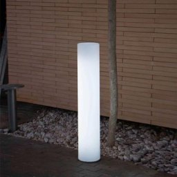 Lampadaire colonne lumineuse 100 lumière blanche froide par câble hauteur 100cm - Blanc - Moovere