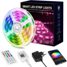Ruban Led 15m, Led Chambre Multicolore Bande Led 5050 Rgb Lumiere Led, Bandeau Led avec