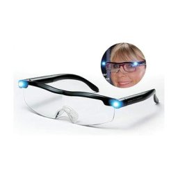 Lunettes de Lecture,Lunette Loupe Lumières LED,Loupe de Lecture grossissement 160%,Loupe
