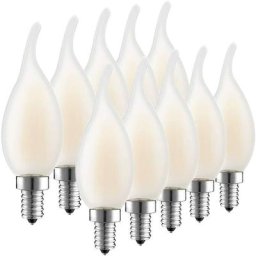 Ampoule led E14 à Filament Dimmable, Lot de 10 Ampoules Flamme, E14 4 Watts Consommés Equivalence