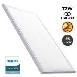 Panneau led slim en saillie 120X60cm - Driver Philips - 72W - UGR19 - Avec kit de montage Blanc