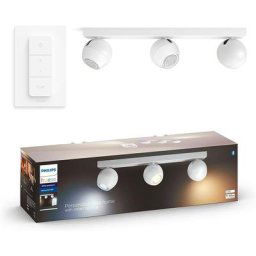 Hue White Ambiance buckram Spot barre tube 3x5.5W - Blanc (Télécommande incluse), compatible