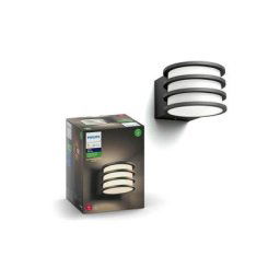 Philips - Hue White lucca Applique murale extérieurs 1x9.5W - Anthracite, fonctionne avec Alexa,