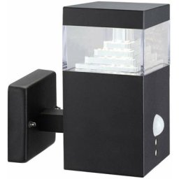 Applique Pyramide led noire AMN30–SE - 230V - 500 lumens - Détecteur de mouvement
