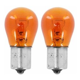 2x ampoule 12V 21W BAU15S orange ergots décalés voiture moto tracteur remorque