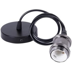 Lampe Suspension Vintage Style Industriel Douille Spirale E27 Lustre Simple Câble Support de Lampe