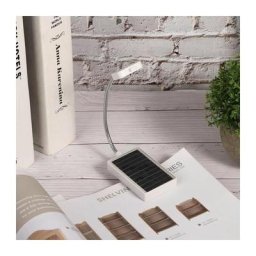 Pince LED solaire à bras flexible USB pour lampe de lecture de table de chambre à coucher