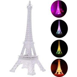 Acrylique Tour Eiffel Veilleuse, Mini Couleur Ai led Lumière Ambiance Romantique Lampe De Bureau