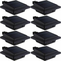 Lampe solaire pour gouttière 40 LED Lampes solaires pour l'extérieur Éclairage de jardin noir