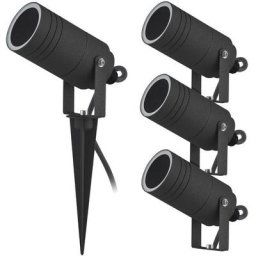 Arum Lighting - Lot de 4 Spots Piquets Extérieurs santiago GU10 Éclairage de Jardin