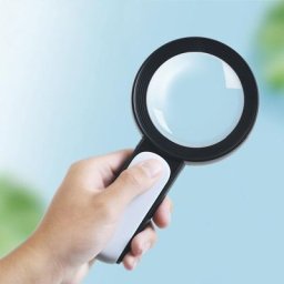 Leisei - Loupe 30X, Grande Loupe avec 18 led, Loupe de Poche Portatif, Loupe en Verre , Loupe