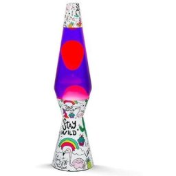 Mediawave Store - XL1768 Lampe à lave 40cm base Licorne Magma Magma Glitter Colours Modern Design