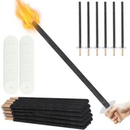 Torche jardin, lampe huile pour dehors,lot de 10 - noir - Randaco