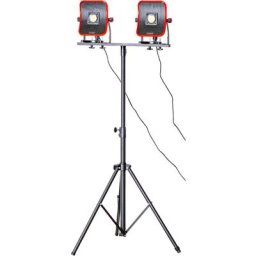 2x Lampe de chantier flow led 50 w + Trépied télescopique 1800mm Mw-tools WFL2X50S
