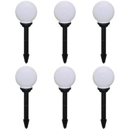 Vidaxl - 6 pcs Lampes d'allée d'extérieur à led 20 cm et piquet au sol n/a