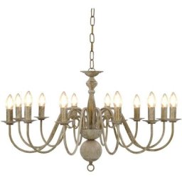 Vidaxl - Lustre Blanc antique 12 ampoules E14 Blanc