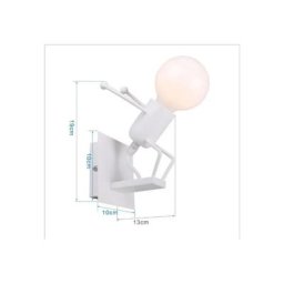 Fuienko - Créatif Humanoïde Lampe Murale Interieur Applique Murale Moderne Lampe de Mur Max 60W E27