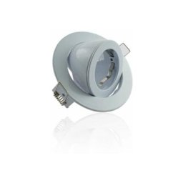 Superled - Kit Spot led GU10 4W équivalent 35W Blanc Chaud 2700K - Escargot blanc perçage 90mm