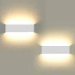Stoex - 2Pcs 12W Appliques murales intérieures led s'allume de haut en bas blanc moderne pour
