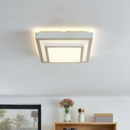 Led Plafonnier 'Mirco' en métal pour salon & salle à manger - aluminium, blanc