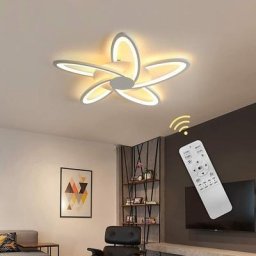 Plafonnier Led Dimmable Avec Télécommande 30W 3000K-6500K Blanche Plafonnier Lustre Creative
