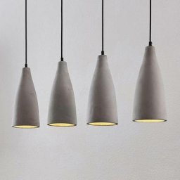 Lindby - Suspension en béton à intensité variable 'Sanne' pour salon & salle à manger - gris béton