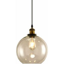 Lampe suspendue Vintage en verre ambré, design industriel nordique, luminaire décoratif