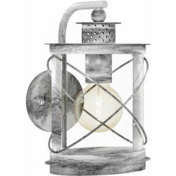 Lumière extérieure Applique murale 1 ampoule E27 ABW.argent-antique hilburn 1