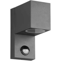 Trio - Applique outdoor carré métal Roya avec détecteur de mouvement - Anthracite