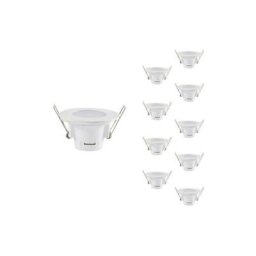Spot led Etanche 5W Rond Encastrable blanc IP65 (Pack de 10) - Blanc Neutre 4000K - 5500K - Blanc