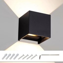 Applique murale led Déco IP65 Applique murale Extérieur Escalier Intérieur 7W Noir Blanc Chaud