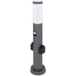 Lampadaire éclairage de jardin détecteur de mouvement prises d'extérieur lampe de base en acier